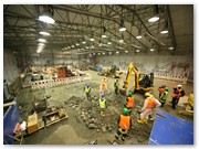 Versorgungshalle fr die Sortierung und Reinigung der Archivalien