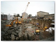 Bergungsbaugrube an der Einsturzstelle des Klner Stadtarchivs
